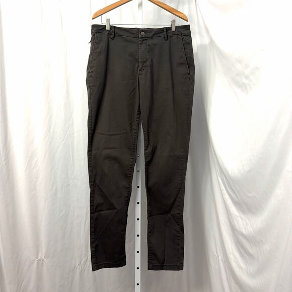 Bird Dogs Pants Mens 36 x 32 Gray Lined Performance Stretch Athletic Chino Golf - Picture 1 of 11